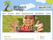 Tablet Screenshot of nwspeechtherapy.com